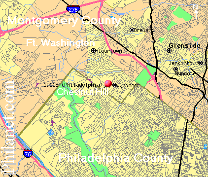Map Of Chestnut Hill