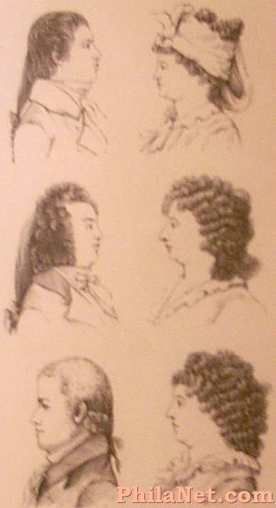 These were acceptable men's hairstyles during the late 1700's