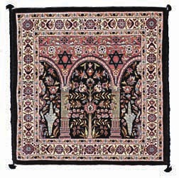 Black Mehrab Carpet Pillow