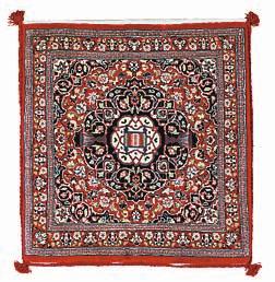 Red Kashan Carpet Pillow