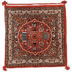 Red Tree of Life Carpet Pillow